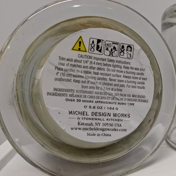 NEW! Michel Design Works Christmas by the Hearth Glass Cloche Candle 5.8oz/164g - Picture 8 of 9